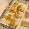 Anillo de Inicial Chapa de Oro, Ajustable CH1002-194