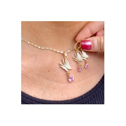 Set Collar Aretes Chapa de Oro CH1224-92