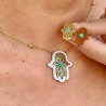 Set Collar Aretes Fátima Acero Inoxidable 0628-104