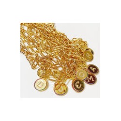 Collar Inicial Chapa de Oro 9509-30