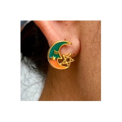 Aretes Chapa de Oro 8811-217