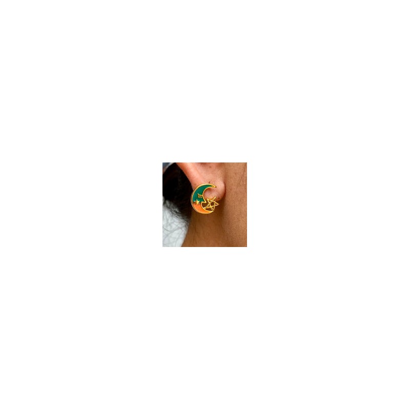 Aretes Chapa de Oro 8811-217