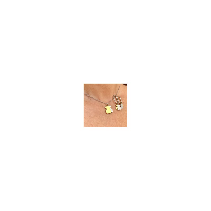 Set Collar Aretes Dupe Tous Acero Inoxidable 0628-85